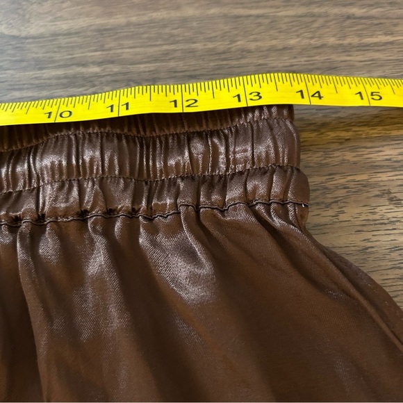 RACHEL ZOE Brown Satin Cargo Pants S - Picture 6 of 10
